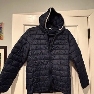 Gap- Navy Quilted Hooded Youth Jacket